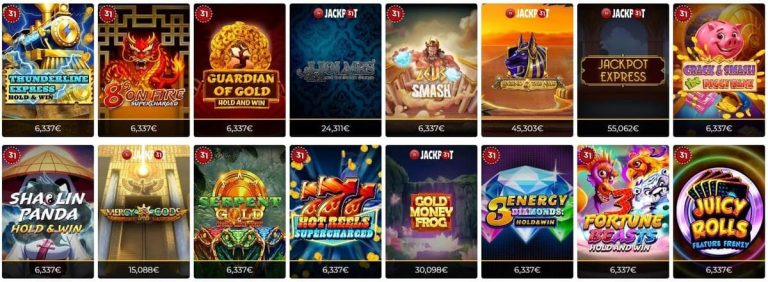 Lucky 31 Casino jackpot